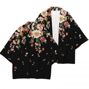 Vintage Floral Print Casual Cardigan Kimono Outerwear - Modakawa modakawa