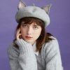 Light Brown Little Fox Beret Hat - Modakawa Modakawa