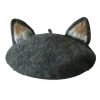 Light Brown Little Fox Beret Hat - Modakawa Modakawa